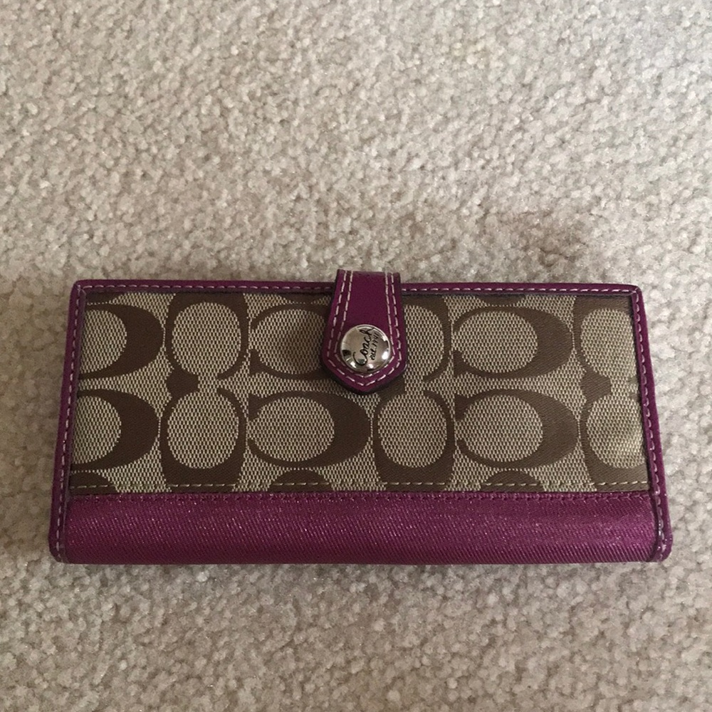 Purple Coach wallet